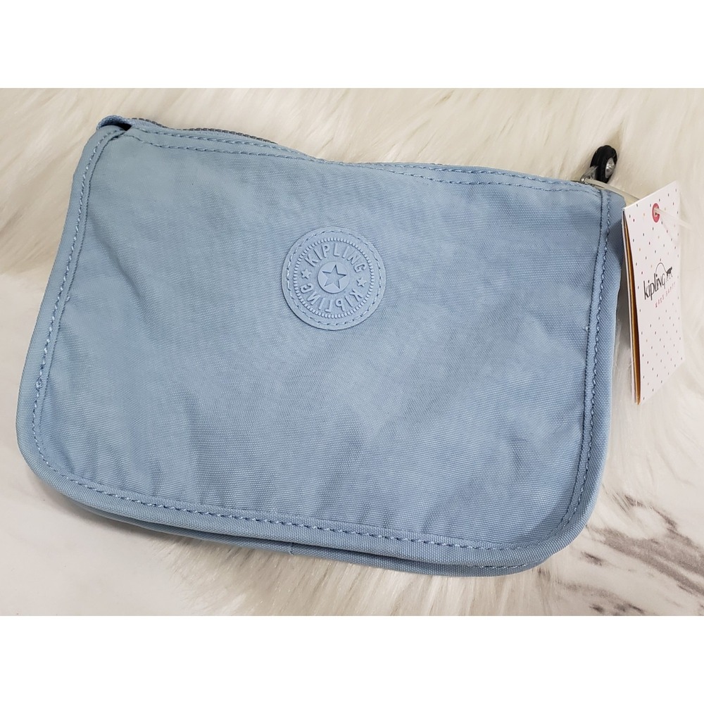 NEW Kipling Harrie makeup pouch solid pool blue sky light harrie baby blu AC8257